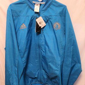 NWT Men Jacket running Size XL Adidas Genuine Boston Marathon Retro D87123 Blue